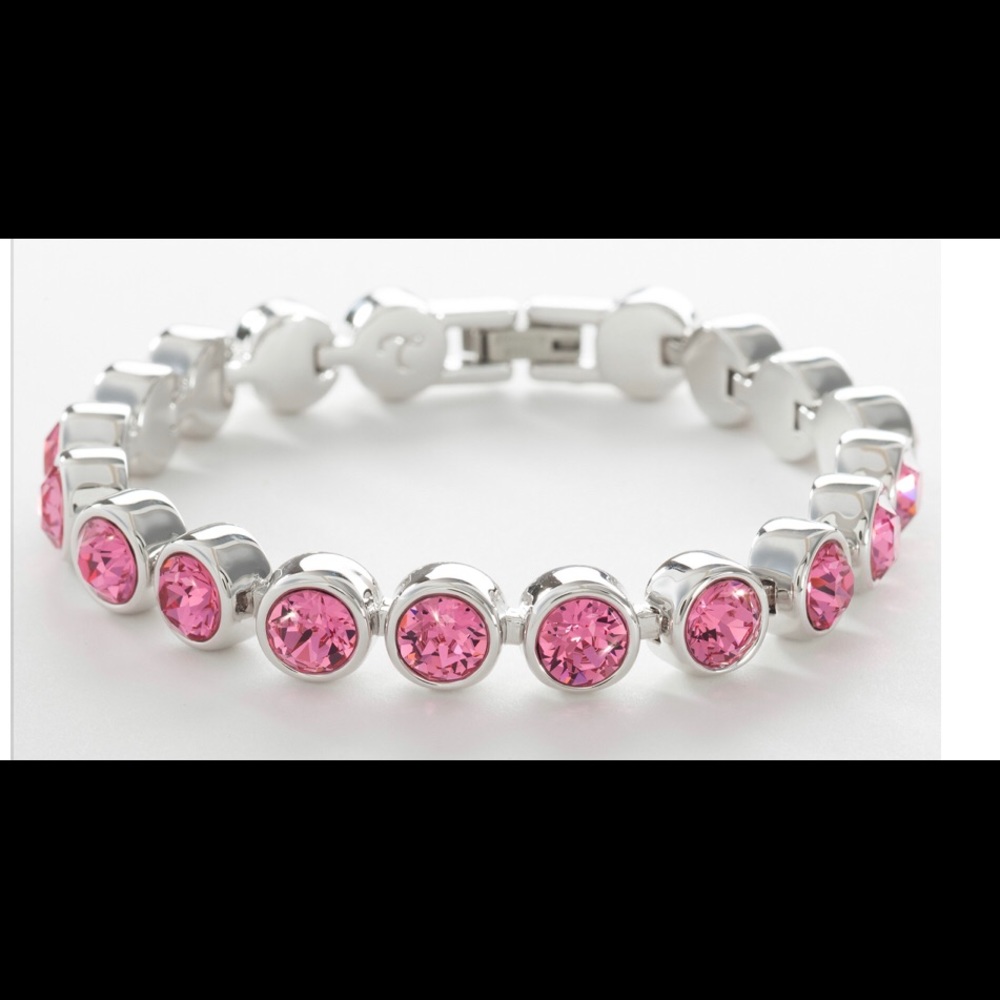 Touchstone Crystal by Swarovski ice bracelet ROSE crystals rhodium plated BNIB